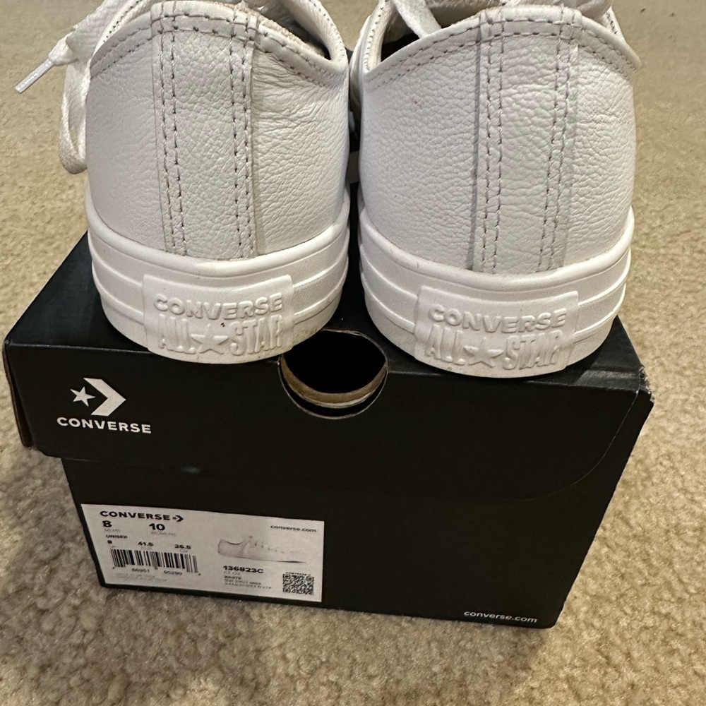 Converse All Star White Leather Sneakers